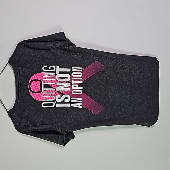 Under Armour medium heatgear gray and pink semi fitted athletic top - Picture 4 of 7